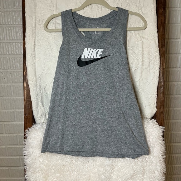 Nike Tops - Nike Shirt Tank Top Women’s Small Gray Logo Sleeveless